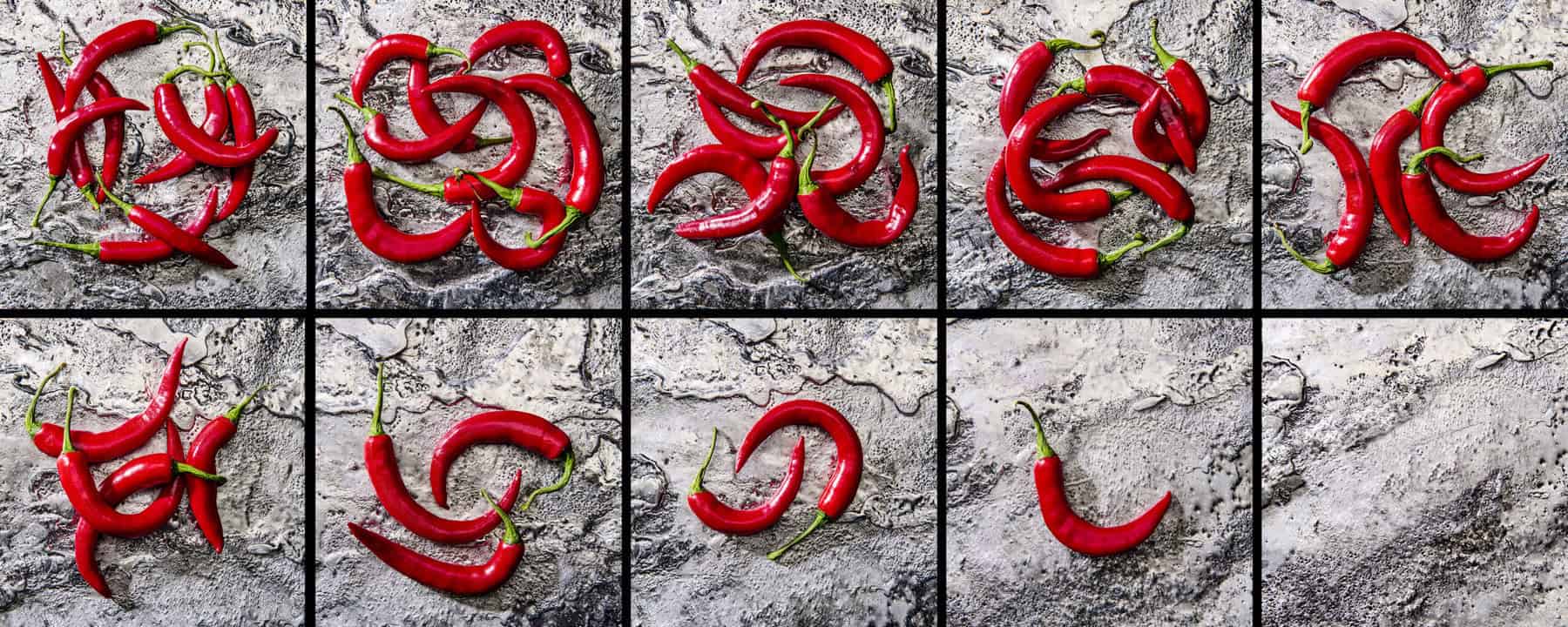 Pepers 0 tot 9 op lood